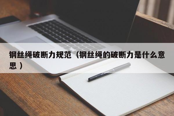 钢丝绳破断力规范（钢丝绳的破断力是什么意思 ）